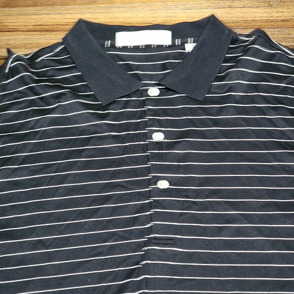 Fairway & Greene SS Polo Black w/ White Stripes - Size XXL - Picture 2 of 6
